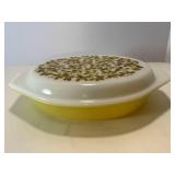 Pyrex Verde divided casserole dish with lid