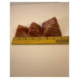 Set of Three Pyramid Shaped Rocks