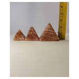 Set of Three Pyramid Shaped Rocks