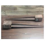 Pair of 24" Metal 4 x4 Post Anchors