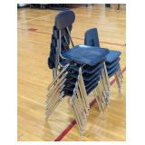 Set of 10 Stacking Chairs - 6 Extra Tough Adult Chairs and 4 Plastic Kids Chairs