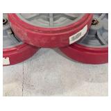 Set of 3 Extreme Poly Wheels - 8" Wheel with 1/2" Center Hole - Silent Roll