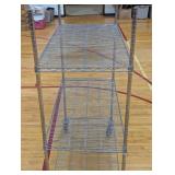 Heavy Duty Rolling Rack - 48"W x 24"D x 68"H - Heavy Duty 5" Casters - 3 Shelves