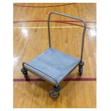 Stainless Steel Food Grade Cart - 21.5" x 21.5" Platform with Handle on 5" Heavy Duty Casters