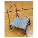 Stainless Steel Food Grade Cart - 21.5" x 21.5" Platform with Handle on 5" Heavy Duty Casters