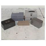 Set of 8 Change/Cash Boxes - Storage/File - No Keys