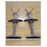 Set of 4 Heavy Duty Metal Table Legs - 2 Adjustable & 2 Stationary