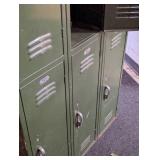 12" Wide Double Tier Standard Metal Locker - 3 Wide - 6 Feet High - 12 Inches Deep