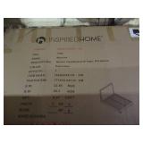 InspiredHome Samuele Espresso PU Leather Nailhead Trim Platform Queen Bed