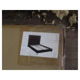 InspiredHome Samuele Espresso PU Leather Nailhead Trim Platform Queen Bed