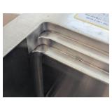 33" x 22" Stainless Steel Single Sink With Faucet, Board, Drain, Grate and More - Double Hole