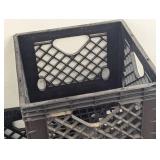 Set of 3 - 13" x 13" x 11" Plastic Milk Crates
