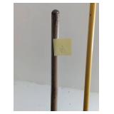 Pair of Heavy Duty Scrapers - 1 Steel Handle - 1 Wood Handle