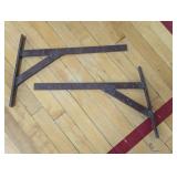 Large Pair of 18" Heavy Gauge Iron Brackets
