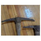 Pair of Heavy Duty Pick Axes - Wood Handles
