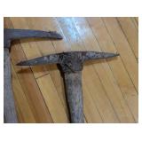 Pair of Heavy Duty Pick Axes - Wood Handles