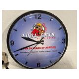 3M Respirator, Protective Earmuffs, Safety Goggles and Wall clock