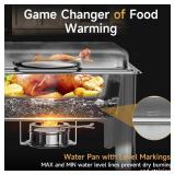 KScocina 6 Quart Square Stainless Steel Chafing Dish