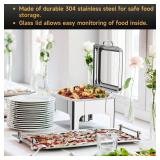 KScocina 6 Quart Square Stainless Steel Chafing Dish