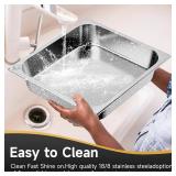 KScocina 6 Quart Square Stainless Steel Chafing Dish