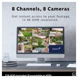 Swann AdvancedX Wired NVR 4K Security Camera System with 4 PoE Cameras