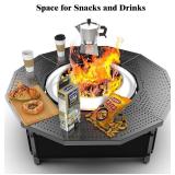 Lezbanz Fire Pit - Surround Tabletop for Solo Stove Bonfire Ranger 2.0