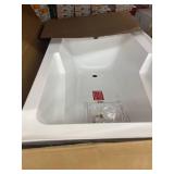 Swiss Madison Voltaire 48 in. x 30 in. Soaking Bathtub with Left Drain in White Glossy