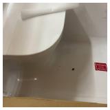 Aquatique 60 in. L X 32 in. W Alcove Shower Pan Base With Right Hand Drain and Integral Left Seat in White