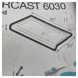 Bootz Industries ShowerCast 60 in. x 30 in. Single Threshold Shower Pan AND NexTile 30 in. D x 60 in. W x 74 in. H Shower Wall Kit in White