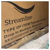 Streamline  66 in. x 34 in. Rectangular Acrylic Soaking Drop-In Bathtub