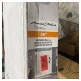 American Standard Ovation Curve 48 in. W x 72 in. H 3-Piece Glue Up Alcove Subway Tile Shower Walls in Arctic White