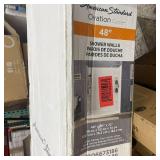 American Standard Ovation Curve 48 in. W x 72 in. H 3-Piece Glue Up Alcove Subway Tile Shower Walls in Arctic White