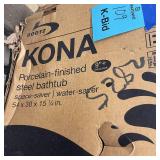 Bootz Kona 54 in. x 30 in. Soaking Bathtub with Right Drain in White