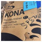 Bootz Kona 54 in. x 30 in. Soaking Bathtub with Right Drain in White