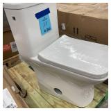 Swiss Madison Carre 1-piece 1.28 GPF Single Flush Square Toilet in Glossy White Seat Included