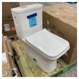 Swiss Madison Carre 1-piece 1.28 GPF Single Flush Square Toilet in Glossy White Seat Included