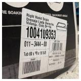 Mauicast 60 in. x 30 in. Rectangular Alcove Soaking Bathtub with Right Drain in White