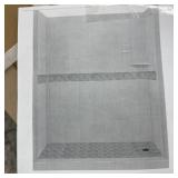 American Bath Factory 60 in. x 36 in. x 80 in. Right Drain Alcove Shower Pan and Walls in Brown Sugar