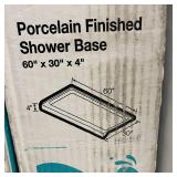Bootz ShowerCast 60 in. x 30 in.  Shower Pan in White Right Drain