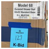 Durastall 32 in. x 32 in. x 75 in. Shower Stall with Standard Base in White