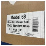 Durastall 32 in. x 32 in. x 75 in. Shower Stall with Standard Base in White