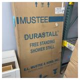 Durastall 32 in. x 32 in. x 75 in. Shower Stall with Standard Base in White