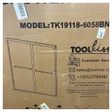 Sliding Framed Tub Door in Brushed Nickel with Clear Glass TOOLKISS 56 to 60 in. W x 58 in. H