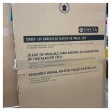 Delta Pro-Series 60 in. W x 57 in. H Five Piece Glue Up Bathtub Surrounds in High Gloss White