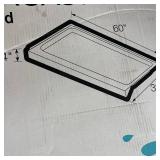 Bootz ShowerCast 60 in. x 30 in. Shower Pan in White Square Chrome Shower Drain Kit Left Drain