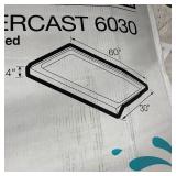 Bootz ShowerCast 60 in. x 30 in. Shower Pan in White Square Chrome Shower Drain Kit Left Drain