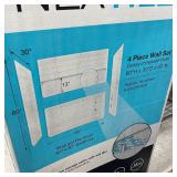 Bootz Nextile 30 in. x 60 in. x 60 in. 4-Piece Direct-to-Stud Alcove Tub Surround in White