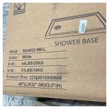 48 in. L x 32 in. W Alcove Shower Pan Base with Left Drain