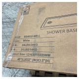 48 in. L x 32 in. W Alcove Shower Pan Base with Left Drain by Horow