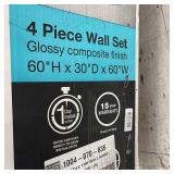 Bootz Mauicast 30 in. x 60 in. x 78.5 in. Standard Fit Alcove Bath and Shower Kit with Right-Hand Drain in White